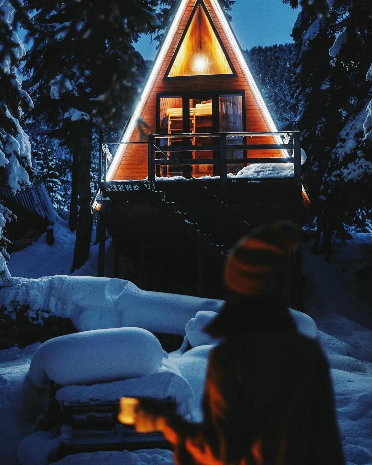 Bude Mestia Cottages Bagian luar foto